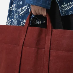 [AMIACALVA] CANVAS TOTE (T) _ BURGUNDY