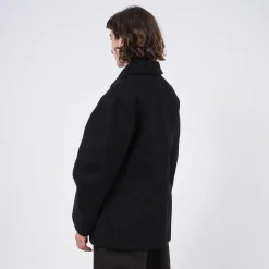 [AMOMENTO] HOURGLASS HALF COAT _ BLACK