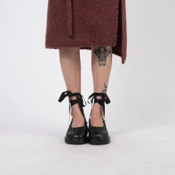 [AMOMENTO] SHIRRING HEELS _ BLACK
