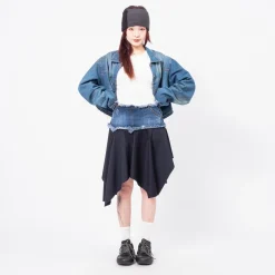 [ANDERSSON BELL] DENIM COMBINATION FAIRY SKIRT _ BLUE