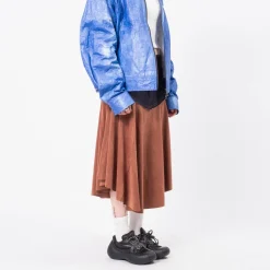 [ANDERSSON BELL] INDIGO FAUX SUEDE FAIRY SKIRT _ BROWN