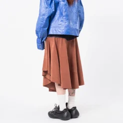 [ANDERSSON BELL] INDIGO FAUX SUEDE FAIRY SKIRT _ BROWN