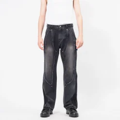 [ANDERSSON BELL] RODEO CARPENTER WIDE JEANS _ BLACK