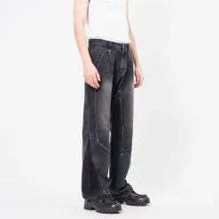 [ANDERSSON BELL] RODEO CARPENTER WIDE JEANS _ BLACK