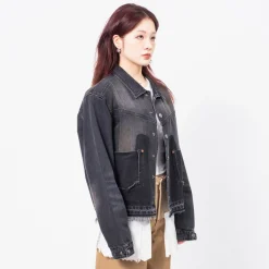 [ANDERSSON BELL] RODEO MOTORCYCLE DENIM JACKET _ BLACK