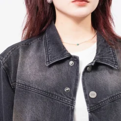 [ANDERSSON BELL] RODEO MOTORCYCLE DENIM JACKET _ BLACK