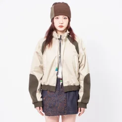 [ANDERSSON BELL] SADIE COLOUR BLOCK BOMBER JACKET _ GREEN