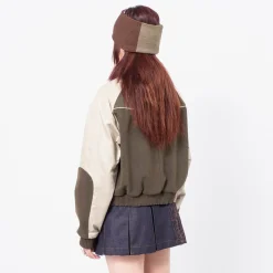 [ANDERSSON BELL] SADIE COLOUR BLOCK BOMBER JACKET _ GREEN