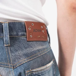 [ANDERSSON BELL] UNISEX PATCHWORK PRINTED DENIM TROMPE L'OEIL JEANS _