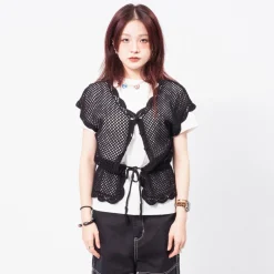 [BEAMS BOY] G.7G FISHNET VST _ BLACK