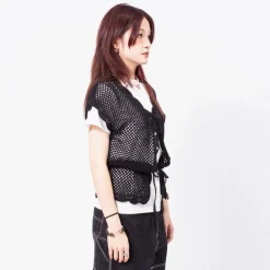 [BEAMS BOY] G.7G FISHNET VST _ BLACK