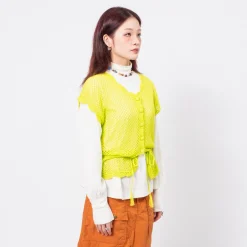 [BEAMS BOY] G.7G FISHNET VST _ LIME