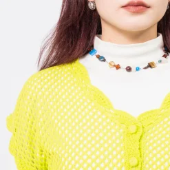 [BEAMS BOY] G.7G FISHNET VST _ LIME