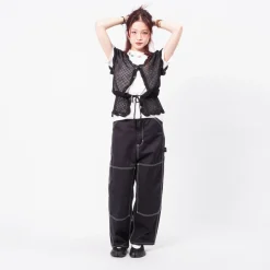 [BEAMS BOY] G.7G FISHNET VST _ BLACK