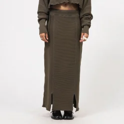 [BEAMS BOY] G.MIL KNIT SKIRT _ OLIVE