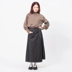 [BEAMS BOY] G.MOC/N GATHER LS _ OLIVE