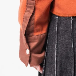[BEAMS BOY] G.SHORT HENLEY CARDIGAN _ ORANGE