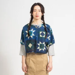 [BEAMS BOY] O.BOYQUILT/P B/F _ NAVY