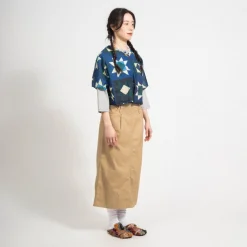 [BEAMS BOY] O.BOYQUILT/P B/F _ NAVY
