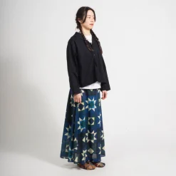 [BEAMS BOY] O.BOYQUILT/P LONG SKIRT _ NAVY