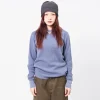 [BEAMS BOY] O.COTTON THERMAL CREW NECK LONGSLEEVE TSHIRT _ BLUE