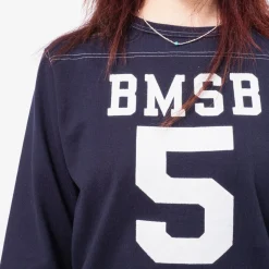 [BEAMS BOY] O.KNIT F/B3/4 _ NAVY