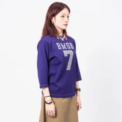 [BEAMS BOY] O.KNIT F/B3/4 _ PURPLE