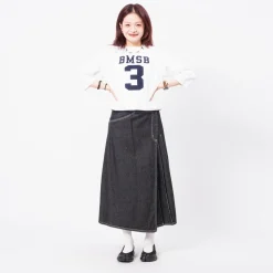[BEAMS BOY] O.KNIT F/B3/4 _ WHITE