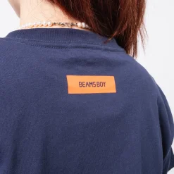 [BEAMS BOY] O.SHOP BAG LOGO POCKET TSHIRT _ NAVY