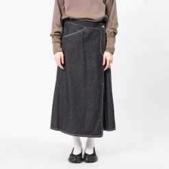 [BEAMS BOY] O.WRAPED PLEATED SKIRT _ BLACK