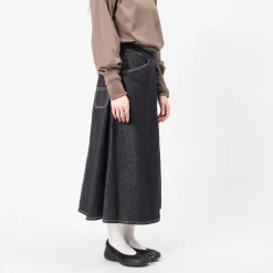 [BEAMS BOY] O.WRAPED PLEATED SKIRT _ BLACK
