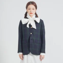 [BEAMS BOY] POLYESTER WOOL 3 BUTTON BLAZER _ BLACK WATCH