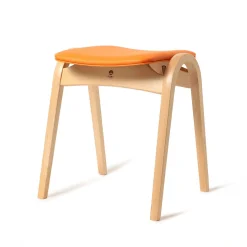 [BEAMS JAPAN x AKITA MOKKOU] 202 STOOL _ ORANGE