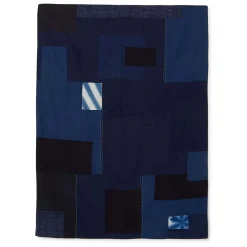 [BLUE BLUE JAPAN] J6964 UNISEX WOVEN INDIGO LINENHAND STITCH WORK BLAN
