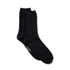 [BLUE BLUE JAPAN] KNITTED CITY LIGHT BACK LINE SOCKS _ DARK NAVY