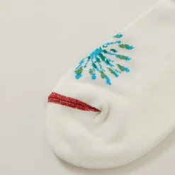 [BLUE BLUE JAPAN] UNISEX KNITTED FIREWORKJACQUARD GLITTER SOCKS _ WHIT