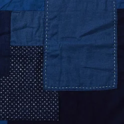 [BLUE BLUE JAPAN] WOVEN INDIGO HAND STITCHWORK TABLECLOTH _ INDIGO