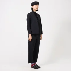 [CFCL] CF008KF104 MILAN RIB CURVED PANTS _ BLACK