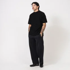 [CFCL] CF008KF104 MILAN RIB CURVED PANTS _ BLACK