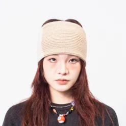 [DECHO] HEAD BAND _ BEIGE/IVORY