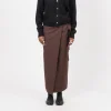 [DUNST] MAXI TIE SKIRT _ BROWN