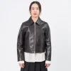 [DUNST] UNISEX CALF SKIN BLOUSON JACKET _ BROWN