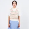 [DUNST] UNISEX CRAFTED V-NECK KNIT VEST _ IVORY