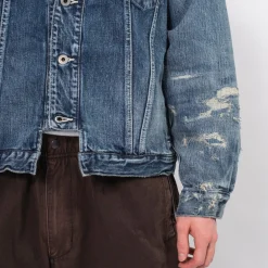 [FDMTL] JK23S DENIM HAORI JACKET 5YR WASH _ INDIGO