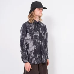 [FDMTL] SH15J JACQUARD BORO SHIRT _ BLUE GREY