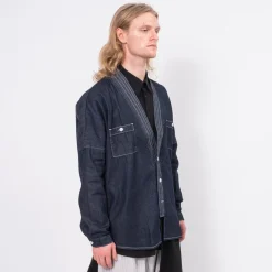 [FDMTL] SH12R DENIM HAORI SHIRT RINSE _ INDIGO