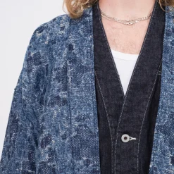 [FDMTL] TP16H BORO HAORI JACKET _ INDIGO