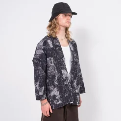 [FDMTL] TP16M BORO HAORI JACKET _ BLUE GREY
