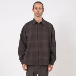 [GOOPiMADE] “GSR-01” 2-LAYER OVERSIZED SHIRT LIGHT _ MIDNIGHT