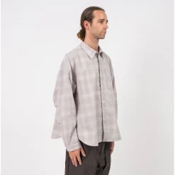 [GOOPiMADE] “GSR-01” 2-LAYER OVERSIZED SHIRT LIGHT _ ASH